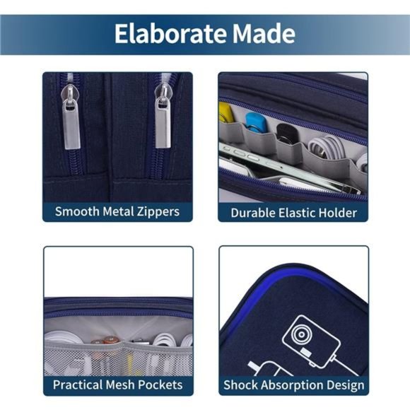 Electronics Organizer Cable Organizer Bag Portable Waterproof Bag - Picture 6 of 6